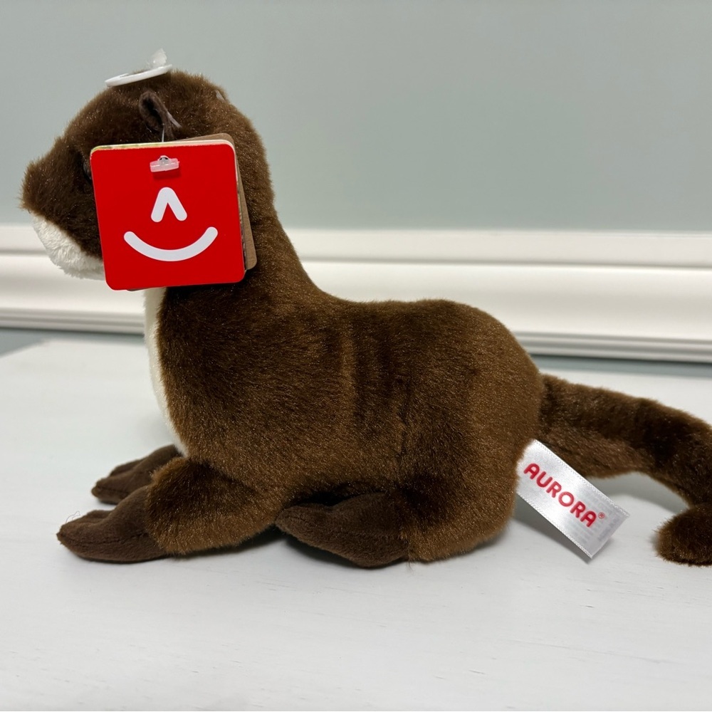 Aurora River Otter Plush 8” Flops Realistic Stuffed Animal Toy New NWT Gifts - Picture 2 of 7